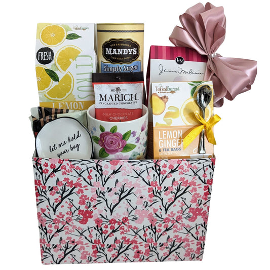 Mother's Day Gift Baskets - Tea, Cookies, Chocolates for Mom, Gifts for Mom