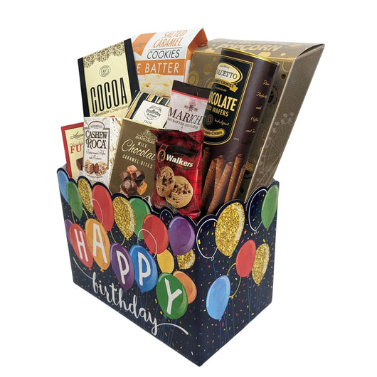 Happy Birthday Gift Basket - Chocolates & Cookies Gift Box – Gifts Arranged